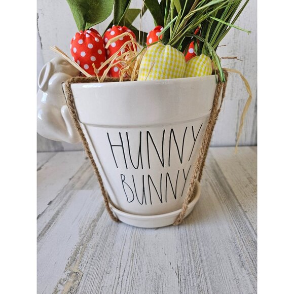 Rae dunn Honey Bunny pot Easter spring magenta large carrots decor unique center - Picture 2 of 10